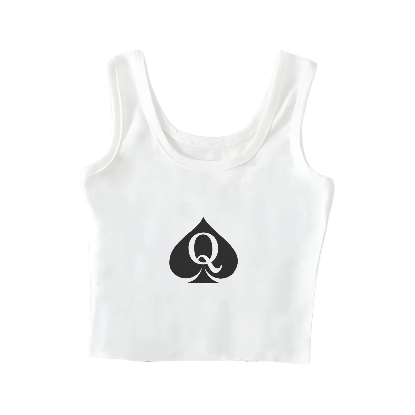 Crop Top Crochet - “Queen Of Spade” dames tanktops met