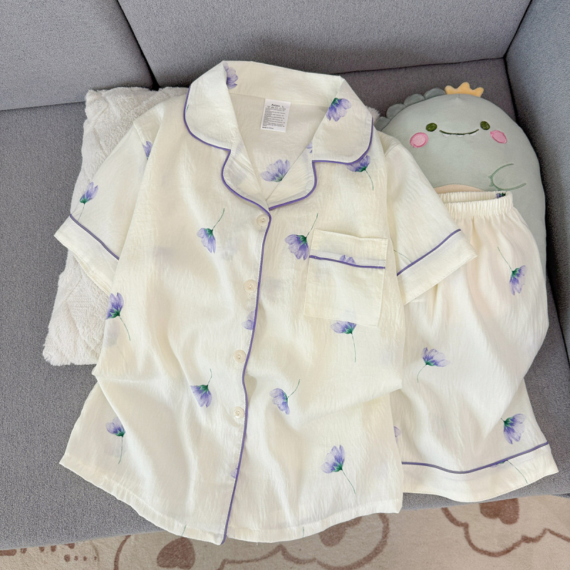 Romper Floral Print - Zomer dames pyjamaset met print, top