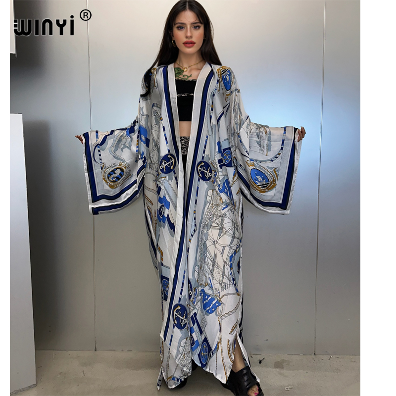 WINYI kimono zomerkaftan stran - Cover Up Kaftan recensie en prijs