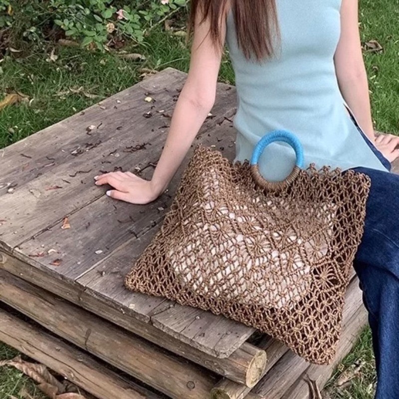 Boho geweven stro draagtas voo - Tote Bag Beach recensie en prijs
