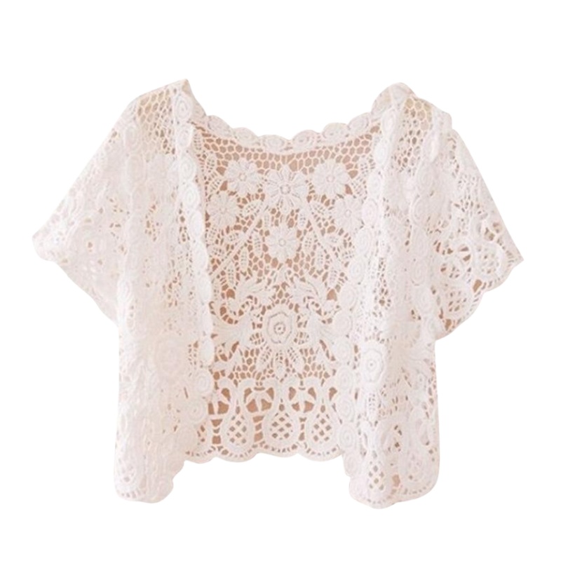 Dames bloemen gehaakte doorsch - Crop Top Crochet recensie en prijs