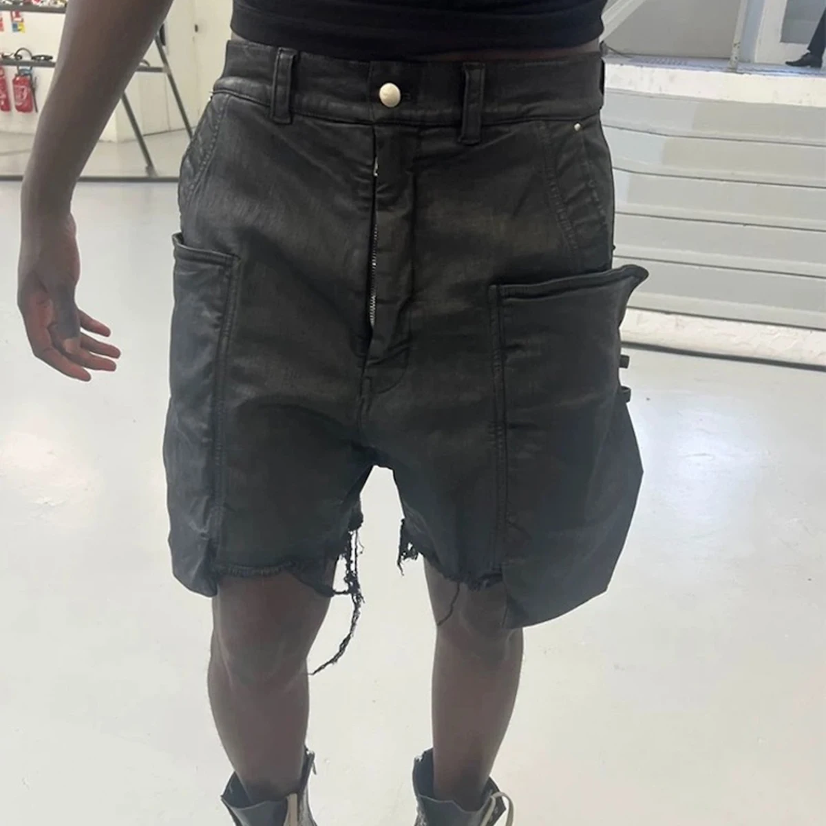 Streetwear nieuwe zomer borste - Shorts Denim Frayed recensie en prijs