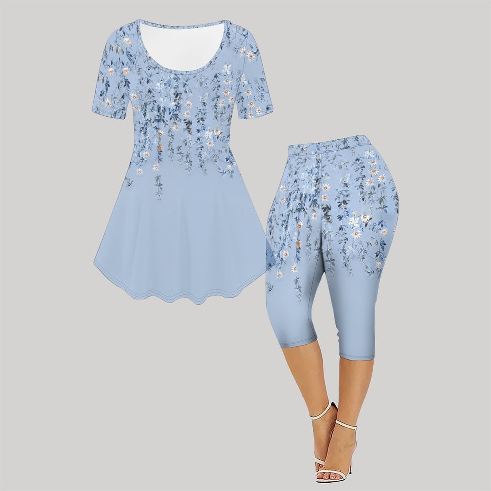 2-delig vintage print set dame - Romper Floral Print recensie en prijs