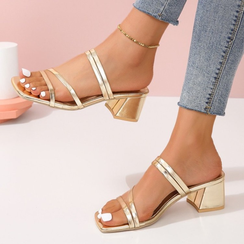 Damesmuiltjes Open vierkante t - Sandal Strappy Heeled recensie en prijs