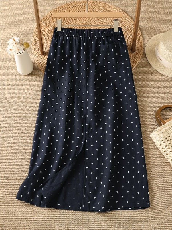 Hoge taille bloemenrok met blo - Midi Skirt Floral recensie en prijs