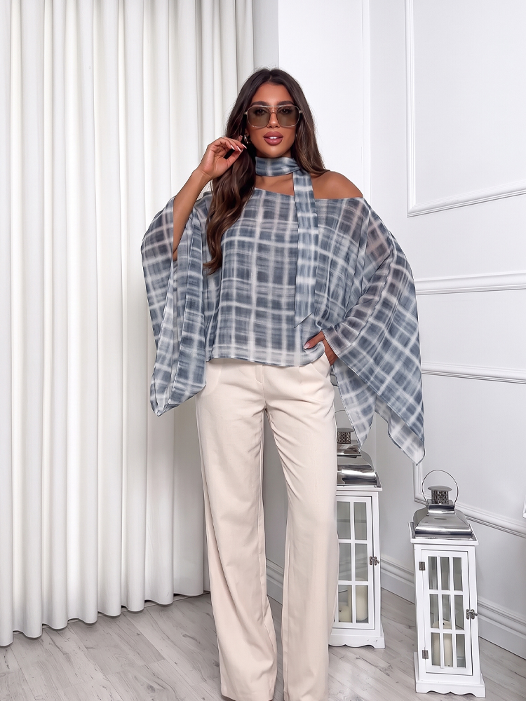 HH Dames Vintage Fijne Geruite - Blouse Off Shoulder recensie en prijs